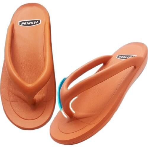 Flip-flops Male Han Edition Web Celebrity Couples With Wedge Soft Bottom Slippery Wear Tide Leisure Outdoor Beach Shoes Pinch