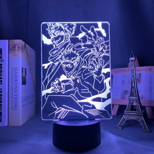 Anime Jujutsu Kaisen Ryomen Sukuna Led Night Light Lamp for Bedroom Decor Birthday Gift Yuji Itadori Light Jujutsu Kaisen Gadget