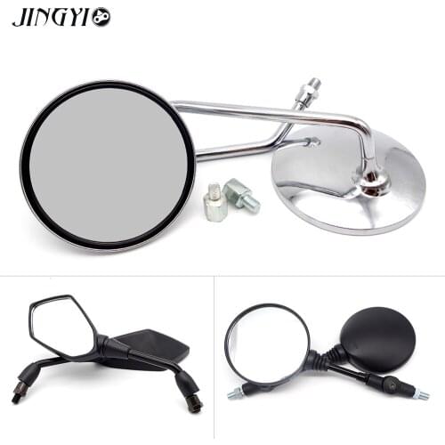 Universal 8mm 10mm Folding Custom Motorcycle Mirrors Motorbike Motorcycle Rearview Mirror Side Mirrors For Honda Yamaha KAWASAKI