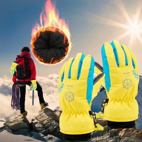 Full finger Wind Proof Quality Waterproof Gants Childrens Ski Warm Snowboarding Skiing Gloves Waterproof Exercise Sport Guantes