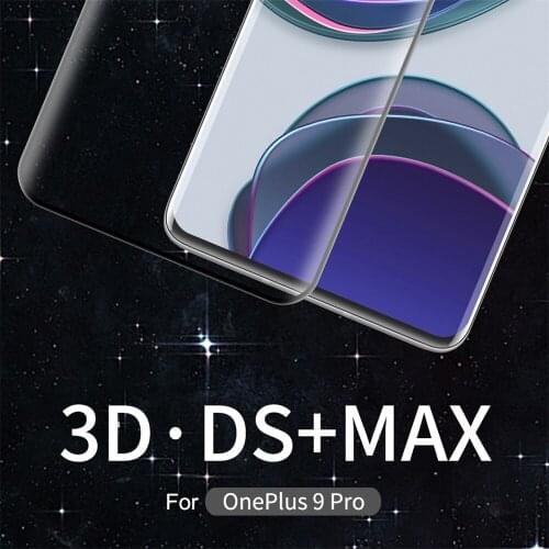 For OnePlus 9 Pro NILLKIN Full Covered Full Glue 3D DS MAX Tempered Glass Screen Protector Curved 9D Rounded Edge