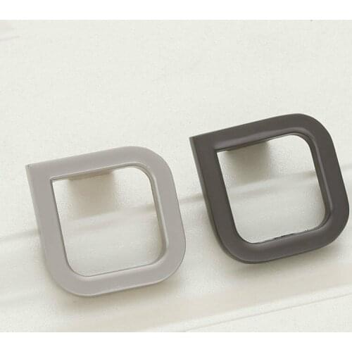 Pearl black Wardrobe Cabinet Door Handle Hardware Accessories Modern Simple Single Hole Silver Handle Drawer Furniture Handle