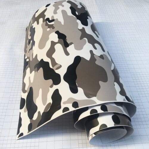 10/20/30/40/50/58x152CM/Lot Black/White Camo Vinyl Film Snow Camouflage Vinyl Car Wrap Air Bubble Free Snow Camo Wraps