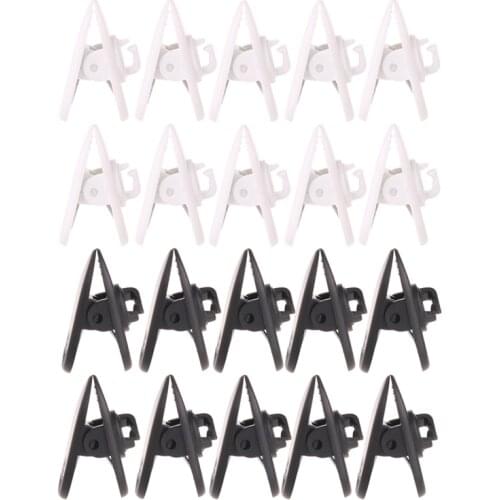 10Pcs/Set Cable Cord Clip Clamp Collar Lapel Shirt Holder For Headphone Earphone