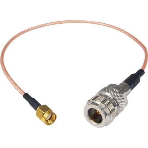 10 Pieces Pigtail RP-SMA Plug female pin to N Female Jack connector Extension cable RG316 30CM