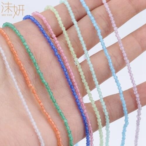 170PCS Stone Beads For Jewelry Making 2mm Small Section Beads Loose Beads For Necklace Making 35cm DIY Bracelet