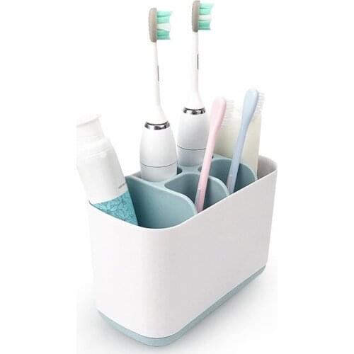 2Colors Toothbrush Holder Case Shaving Makeup Brush Electric Toothbrush Toothpaste Holder Organizer Stand Bathroom Accessories