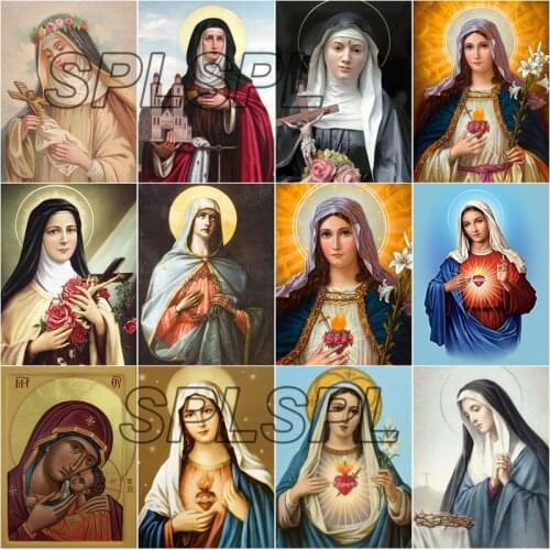 Diy Diamond Painting Custom Figure Painting God Will Redeem Everyone Round Diamond Full Diamond Cross Stitc Mosaic Home Decora