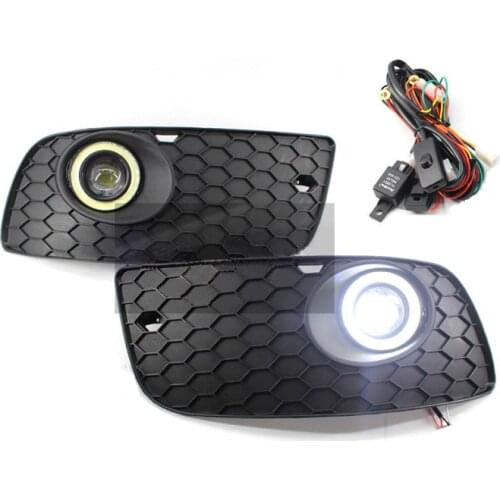 1 Pair Car Front Fog Lights Convex Mirror Lamps Eyes Lamp Running lights Lower Grill lower Grille Set For Volkswagen Golf5