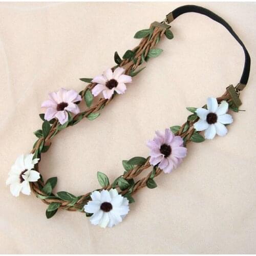 Bohemian Daisy flower Crown Headband Hair accessories Floral Headwear