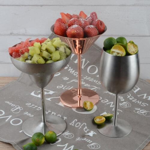 Martini Glasses Wine Cup Cocktail Cups Goblet Bar Tool Stainless Steel Mugs Wedding Party Drinking Ware Bar Cups Drop Shipping
