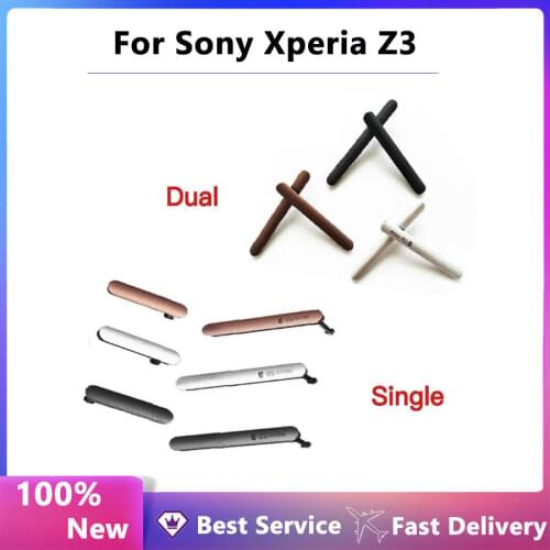 For Sony Xperia Z3 Dual D6633 D6683 Single D6603 NEW Charger usb Cover Charger Port Dust Plug Cover + SIM Card Port Slot Cover
