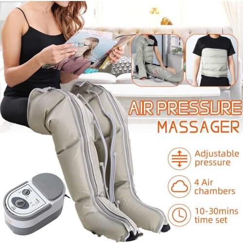 Electric Air Compression Leg Massager Leg Wraps Foot Ankles Calf Massage Machine Promote Blood Circulation Relieve Pain Fatigue