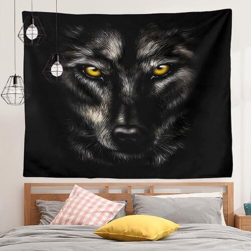 Animal Wolf Pattern Background Cloth Ins Decoration Tapestry Home Decoration Bedside Bedroom Wall Cloth Tapestry Wall Hanging