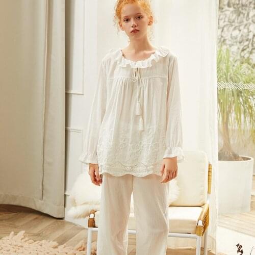 Cotton Pajamas Women Sleepwear Set Lady Sleepwear Pyjama Set