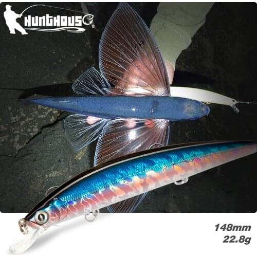 Hunthouse wobber lure jerkbait minnow fishing lure tide slim minnow floating hard baits leurre brochet ocean beach fish pike