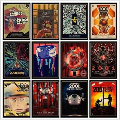 Perfect JL 2001: A Space Odyssey Vintage Posters For Home/Bar/Living Decor kraft Paper high quality poster wall sticker HBB2