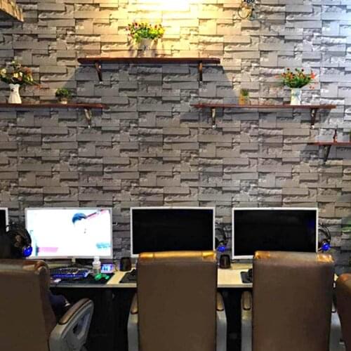 Wellyu Hairdresser brick wallpaper clothing store 3d brick wall tv background Vintage brick beauty salon hot pot Shop Wallpaper