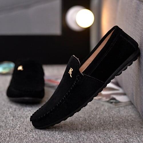 Men Loafers Shoes 2021 Autumn Fashion Mens Flats Brand Moccasins Male Footwear Comfy Slip-ON Suede Men Shoes Men Casual Shoes