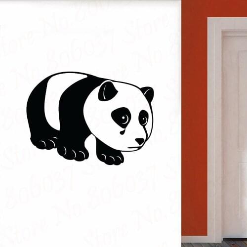Cartoon Panda Wall Decal Vinyl Pattern Baby Name Kids Room Decoration Animal Bedroom Wall Sticker WL1321