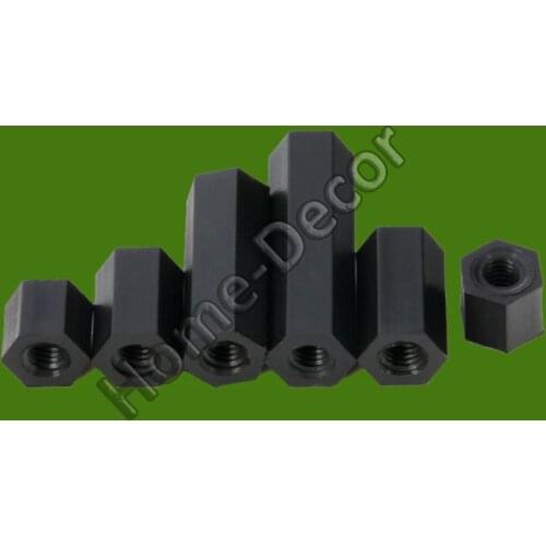 100 PCS Nynol Bolt Hexagonal with M3 Screw Hole Stud Isolated Screw for PCB Board Supporter Nylon Isolator