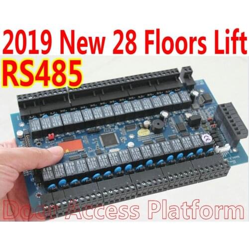 2019 New 28 Floors RS485 Elevator Access Controller Panel,Elevator PCB Board with RS485 1200Meters Communication Distance max