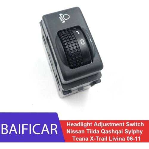 Baificar Brand New Headlight Adjustment Switch For Nissan Tiida Qashqai Sylphy Teana X-Trail LIVINA GENISS 2006-2011