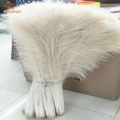 ChengBright Wholesale 500pcs Natural Peacock Feathers 70-80cm/28-32ingh Decorative Plume Peacock Feathers Eye Feather Crafts Diy