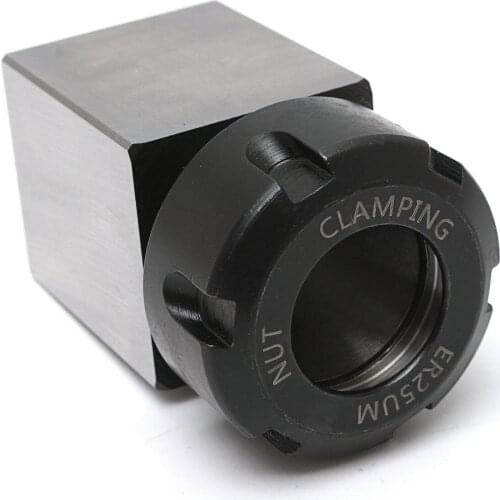 Hard Steel ER-25 Square Collet Chuck Block Holder 3900-5123 with High Hardness For Lathe Engraving Machine 35X65mm