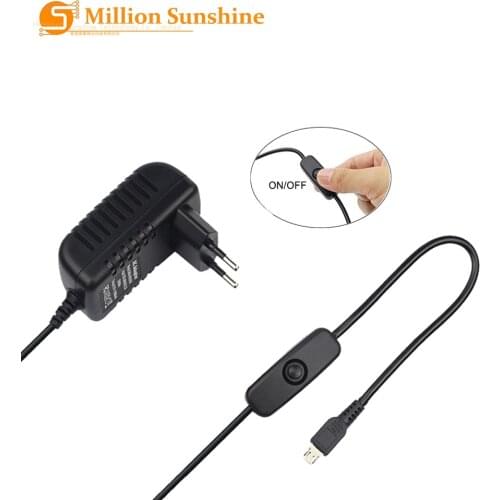 Power Supply Switch Micro USB Power Charger Adapter EU US UK AU for Nvidia Jetson Nano for Raspberry Pi 3 RPI152