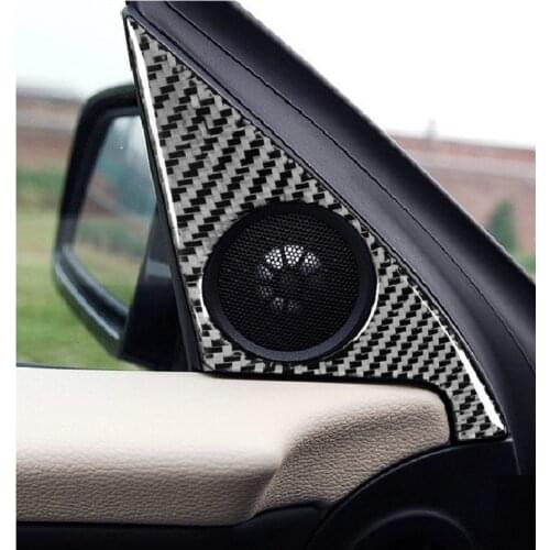 Fit For BMW 6 Series E63 E64 2004-2010 Car Side Door Tweeters Panel Carbon Fiber Trim Stickers