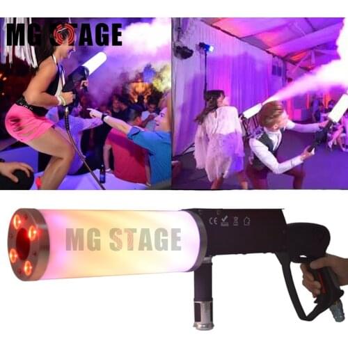 Handheld Led Co2 Gun Cryo Co2 4x3w RGB LED Jet Machine Pistol Special Effects Co2 Cannon Guns Free Co2 Gas Hose for stage effect
