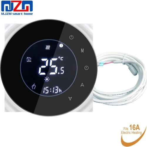 MJZM 16A-6000 Thermostat for Underfloor Heating Temperature Controller Touch Screen Programmable Thermoregulator for Warm Floor