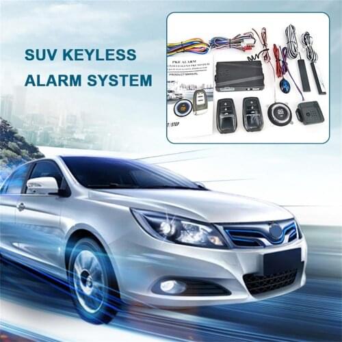 12V Universal Car Keyless Entry Start System Auto One Start Stop Button Keyless Alarm System Remote Starter Car Protector Tools