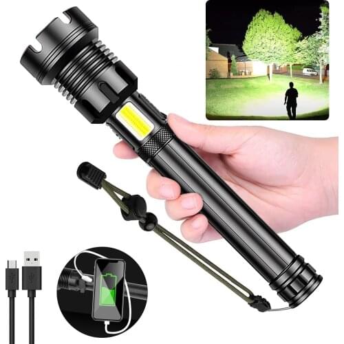 90000lm Brightest XHP90 LED Flashlight XHP50 Rechargeable USB Zoomable Torch XHP70 18650 26650 Hunting Lamp for Camping