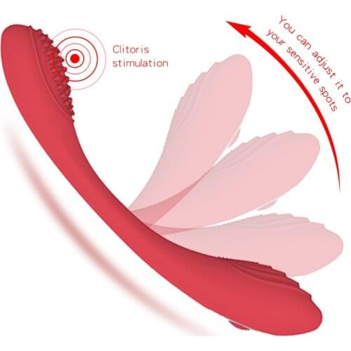 Female Doubleheaded Sucking Bending Vibrator for Couples Clitoris Stimulator Vibrating Orgasm AV Stick Adult Sex Toys for Women