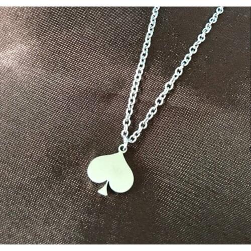 Foxcraft 316L Stainless Steel Love Heart pendant necklace Peach Shape Statement Collar Fashion Link Chain Necklace Women Bijoux