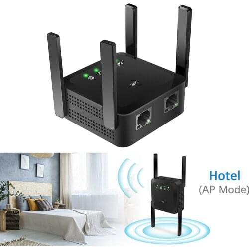 1200Mbps Dual-Band 2.4&5Ghz Wireless Wifi Router Repeater Extender Signal Amplifer Booster US Plug