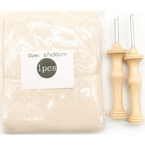 3Pcs Embroidery Monks Cloth Knitting Punch Threader Needle Sewing Accessories DIY Weaving Tool Craft