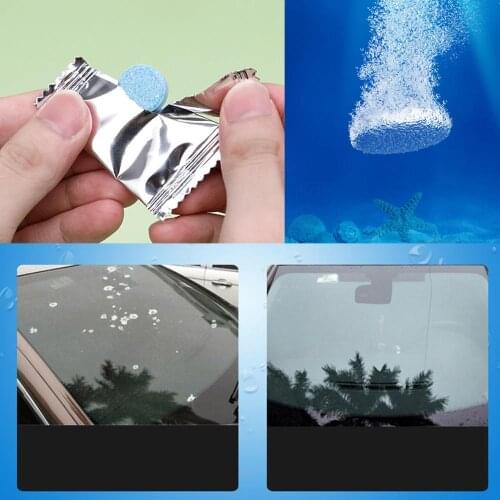 30Pcs Car Solid Cleaner Concentrated Effervescent Tablets Spray Multifunctional Glass House windows Cleaning Car Accessor