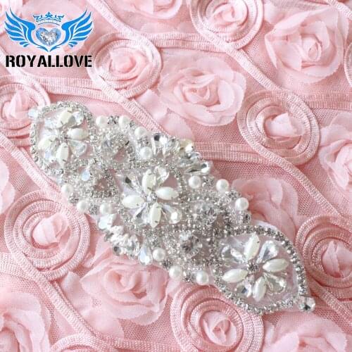 30 Pcs Wedding Decoration Clear Rhinestone Pearl Applique Crystal Sewing Beaded Appliques Patches For Dress Embellishments Glass