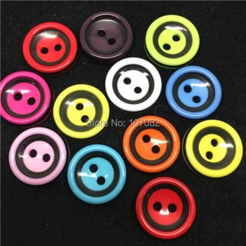 500pcs 15mm Resin Round Baby Buttons Shirt Sewing Accessories Button For Cardmaking Scrapbooking