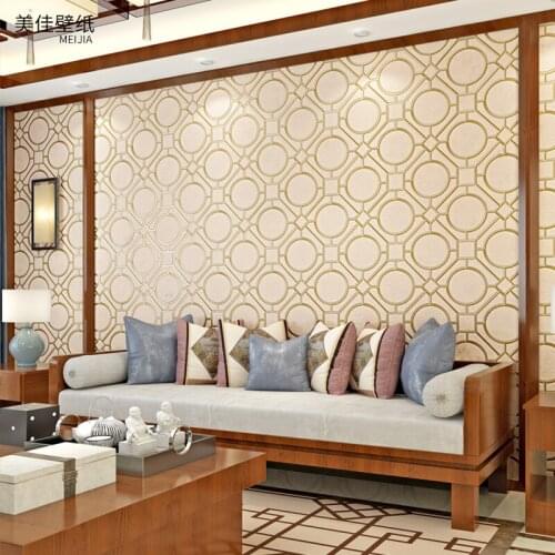 Beibehang 2019 Modern minimalist geometric deerskin 3d wallpaper non-woven living room 3d video bedroom TV background wall paper