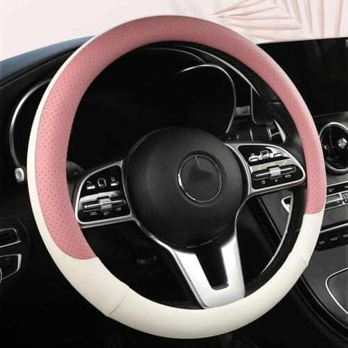 Car Steering Wheel Cover 37-38CM for Woman Girl Breathable Braid On The Steering Wheel Funda Volante Universal Auto Car Styling