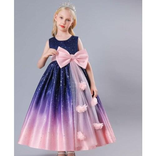 Girls Princess Dresses for 4-10T Children Kids Halloween Cosplay Costume Role-play Clothing Dress baby floral tulle dress