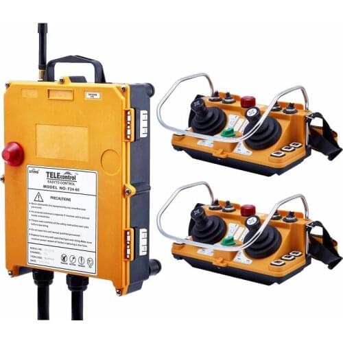 Double joysticks remote control F24-60 2 transmitter and 1 receiver for engineering machine and crane