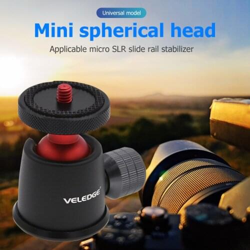 VD-M3 360 Degree Swivel Ball Head Ballhead DV Camera Swivel Mini Tripod Ballhead Aluminum Alloy Metal Mini Ball Head for Tripod