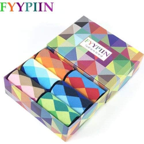 FYYPIIN Men's Patterned Socks