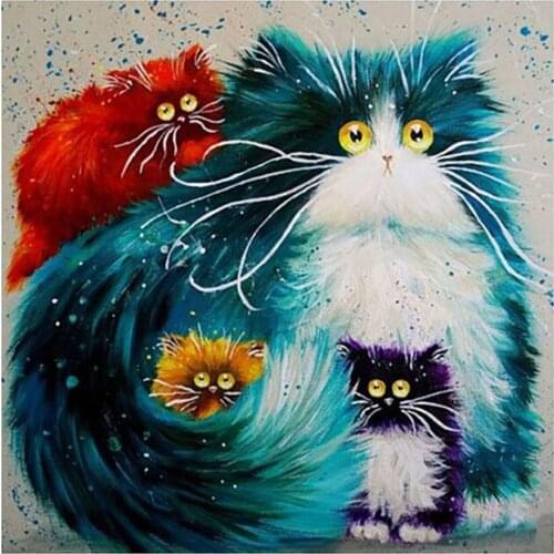 Cat cartoon black animals new arrival DIY Crystal full drill square 5D diamond painting cross stitch kit mosaic round rhinestone