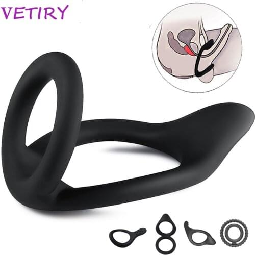 VETIRY Penis Ring Cock Ring, Male Penis Enlargement Adult Sex Toys Masturbator for Men Ejaculation Delay, Reusable Delayed Ring